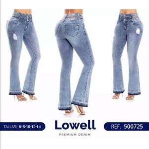 🇨🇴LOWELL Jeans, Colombian Butt Lifte Tie Dye Boot  Cut Push Up Jeans